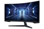 Monitorius Samsung LC34G55TWWPXEN, šoninis vaizdas su posvyrio reguliavimu
