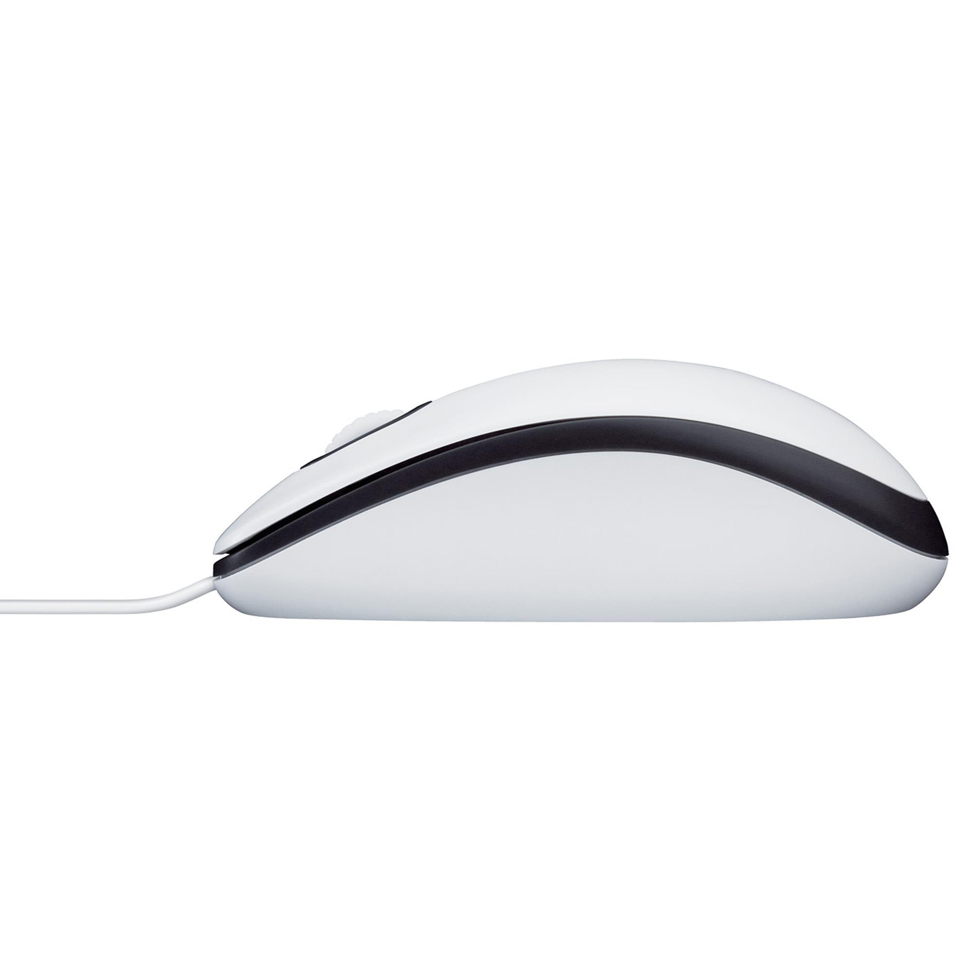 76da3519-cab6-41ba-a630-b1b8aa12e932 Pelė Logitech M100, vaizdas iš šono su USB-A jungtimi
