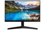 Monitorius Samsung LF24T370FWRXEN, matomas iš šono, su posvyrio kampu