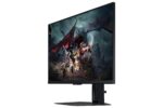 Monitorius Samsung LS27DG500EUXEN, matomas iš šono, rodo VESA tvirtinimo galimybes