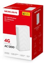 Routeris MB130-4G su 4G LTE, matomas iš šono su antenomis