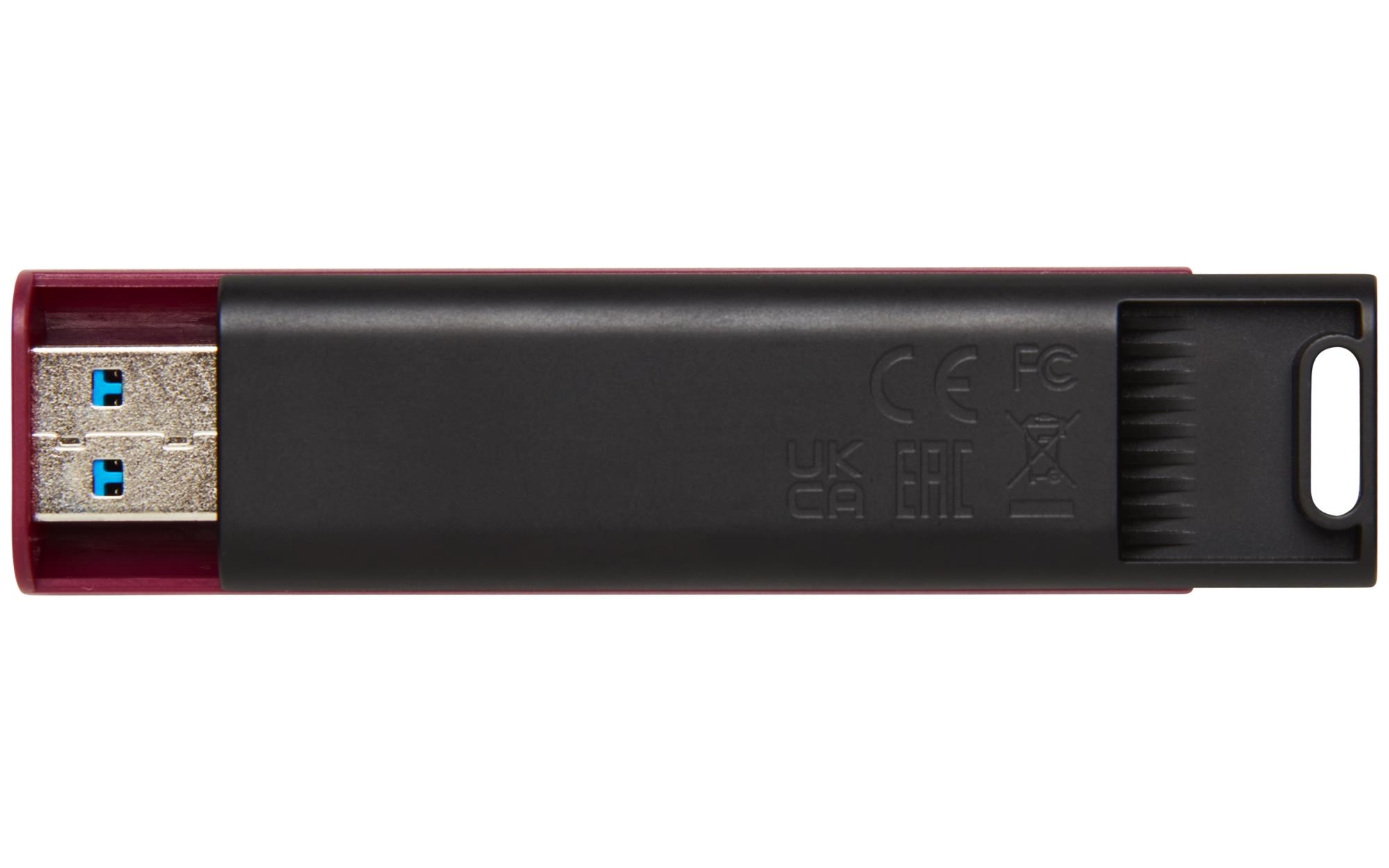 900596ad-53b0-4eb4-a64b-2f28bd4e4b93 USB 3.2 Flash Drive DataTraveler MAX 512 GB, šoninis vaizdas su jungtimi