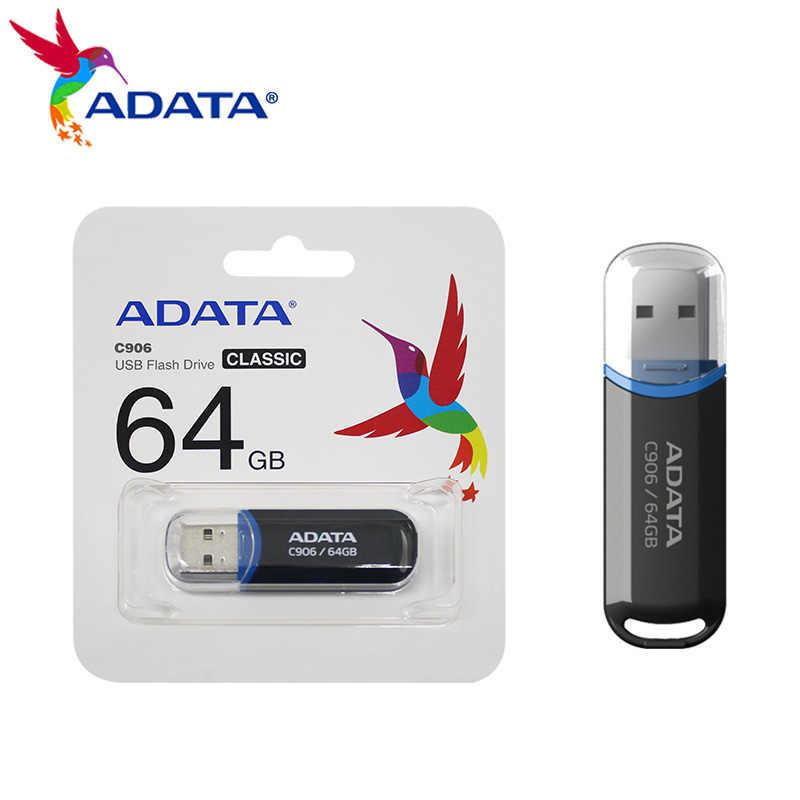 915bacfb-63e9-4df7-b135-c30e667c2a82 USB atmintinė ADATA C906 su atidarytu dangteliu, matoma jungtis