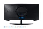 Monitorius Samsung LC34G55TWWPXEN, matomas iš šono su posvyrio kampu