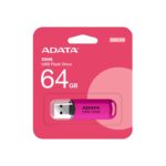 USB atmintinė ADATA C906 64 GB rožinė, matoma iš šono