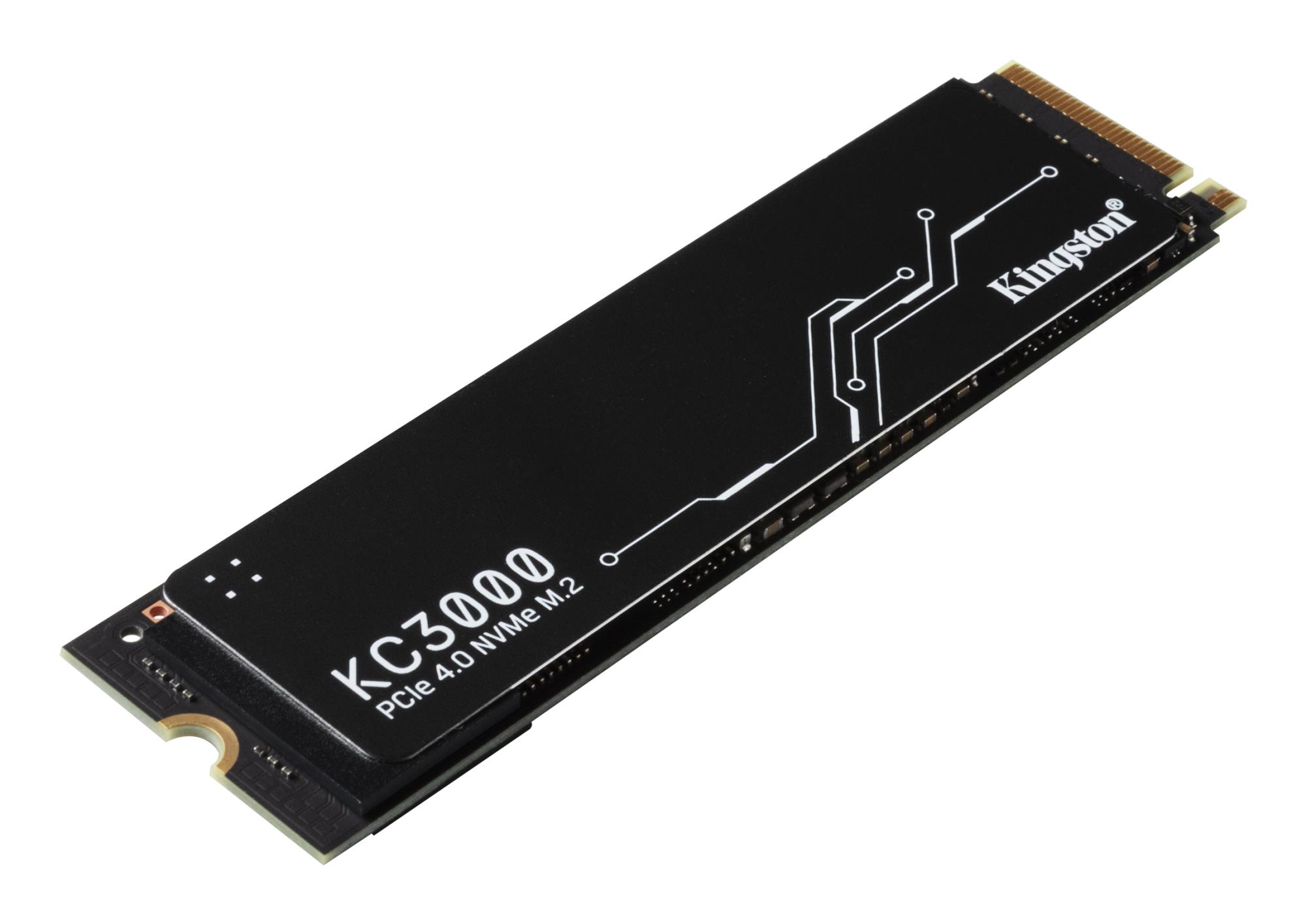 98e28e51-54b9-4881-b39f-ed320a0dfab8 Kingston KC3000 SSD M.2 2280, artimiausias vaizdas, rodo jungtis ir detalus dizainas