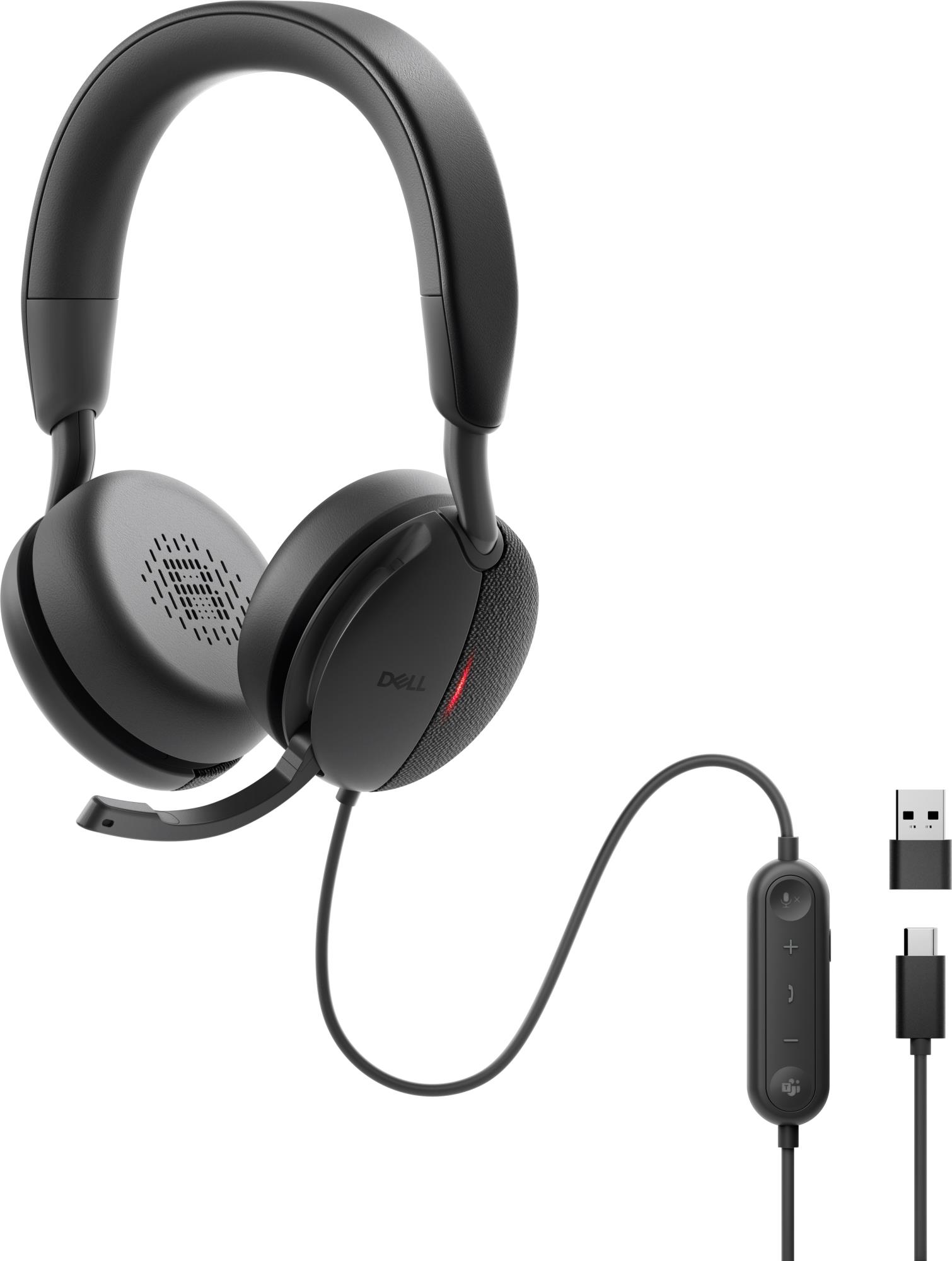 9df652b7-994f-46d9-9bb2-9489148a3a45 Ausinės Dell WH5024 su USB Type-A jungtimi ir mikrofonu