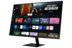 Monitorius Samsung LS32DM702UUXDU, matomas iš šono su HDMI prievadais