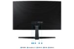 Monitorius Samsung LS24D366GAUXEN, matomas iš šono, su HDMI prievadu