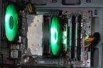 Žaidimų kompiuteris su i7-8700K ir RX 6700XT, šoninis vaizdas