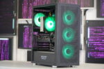 Žaidimų kompiuteris su i7-8700K ir RX 6700XT, šoninis vaizdas