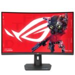 Monitorius Asus ROG Strix XG32WCS, šoninis vaizdas su VESA tvirtinimu
