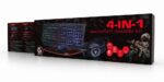 Klaviatūros ir pelės komplektas su RGB apšvietimu ir multimedia mygtukais