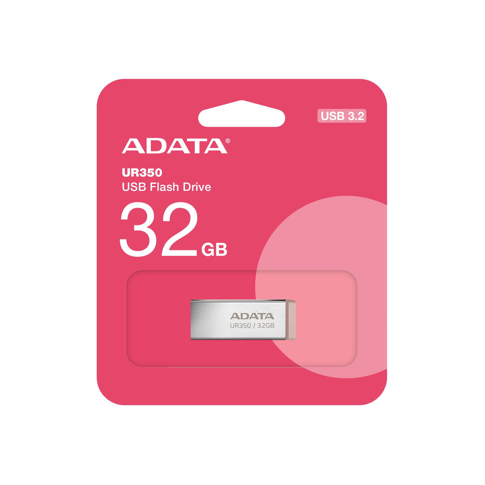 a3fe4ac4-5dbc-4932-aac6-e5d53af61322 USB atmintinė ADATA UR350 su 32 GB talpa, matoma iš šono