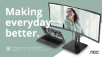 Monitorius AOC CU34P3CV, šoninis vaizdas su plonu rėmeliu