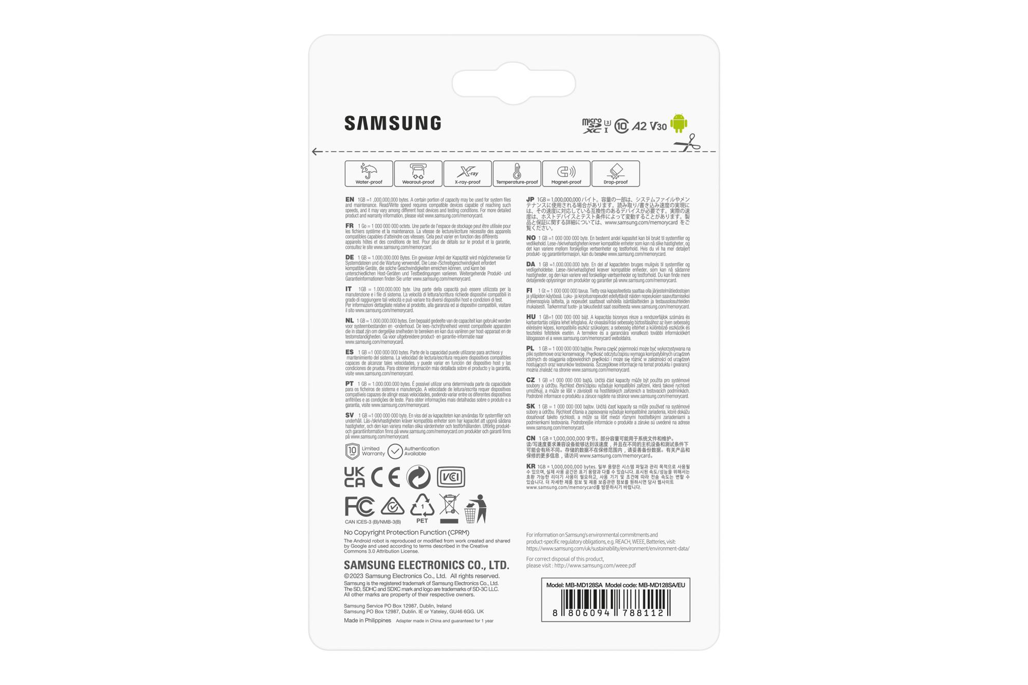 a531e57a-bbb2-41cd-83d5-79020db9063a MicroSD kortelė Samsung PRO Plus 128 GB su SD adapteriu, išpakavimas