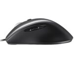 Pelė Logitech M500s, šoninis vaizdas su matomais programuojamais klavišais