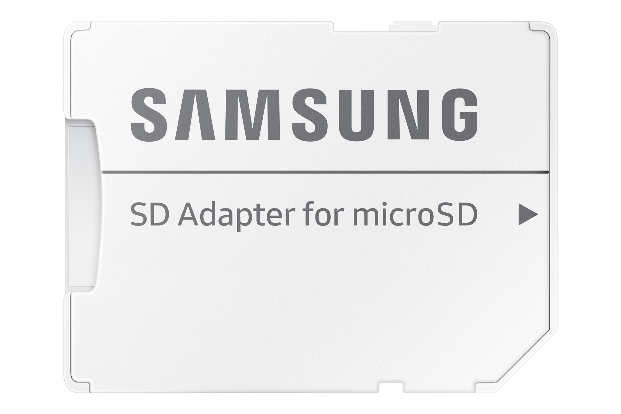 a73e2132-5b5a-478e-a0be-31f169924614 MicroSD kortelė Samsung PRO Plus 128 GB su SD adapteriu, matoma iš šono