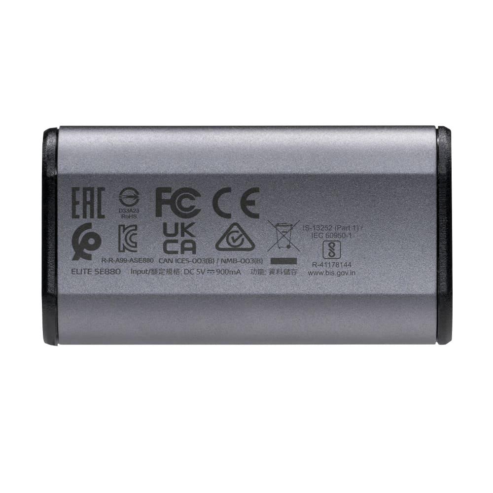 a8c302e8-ca8e-4f4d-85f4-be35d3f3ed59 Išorinis SSD ADATA SE880, matomas iš šono su Type-C prievadu