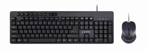 Gembird KBS-UM-04 klaviatūra ir pelė, laidinė, juoda