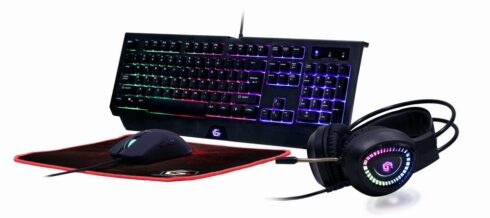 Gembird 4-in-1 žaidimų rinkinys "Phantom" su RGB apšvietimu