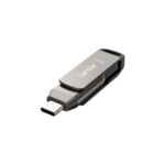 Lexar JumpDrive Dual Drive D400, šoninis vaizdas su sukamuoju dizainu