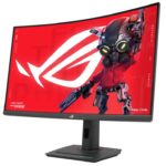Monitorius Asus ROG Strix XG32WCS, šoninis vaizdas su VESA tvirtinimu
