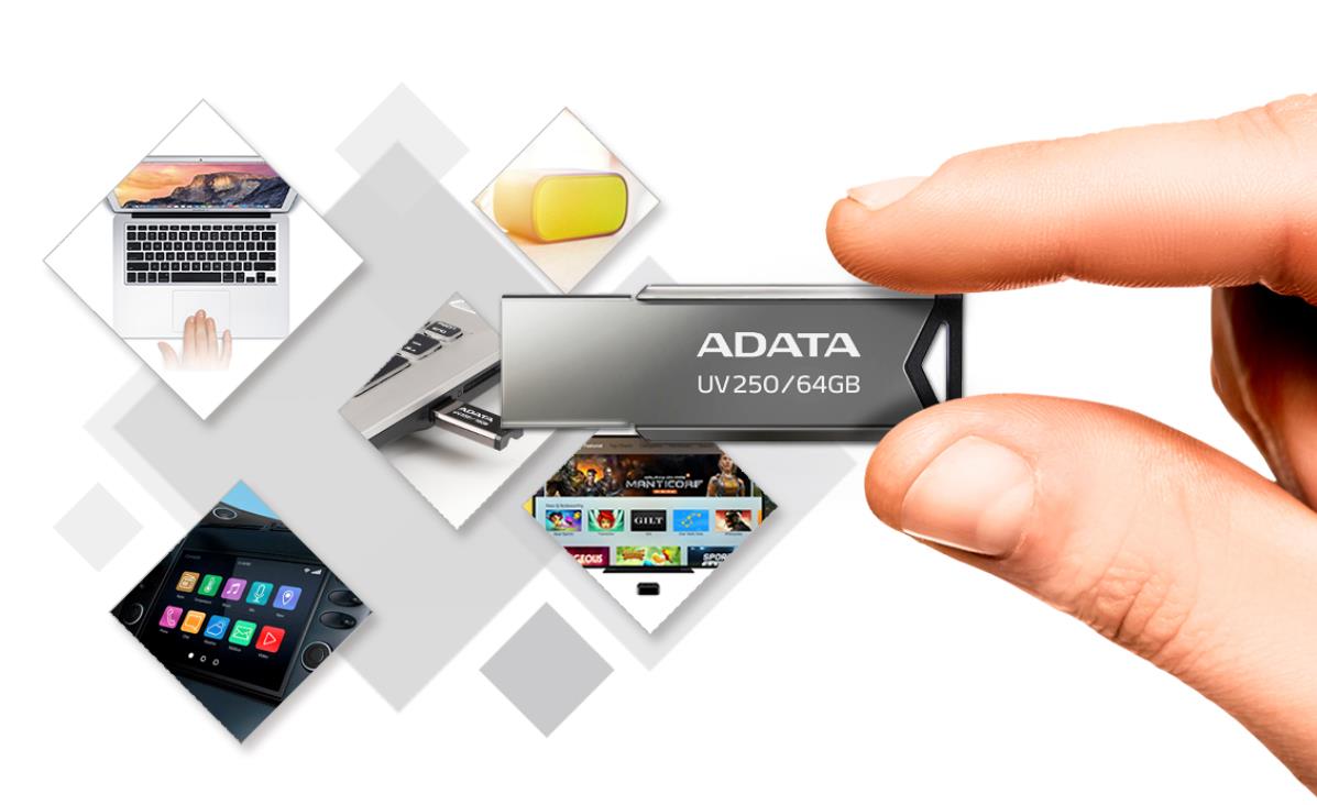 b842f357-2c92-4ac4-a78e-9f287bcf788f USB atmintinė ADATA UV250 32 GB su sidabriniu korpusu