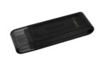 USB flash drive DataTraveler 70, šoninis vaizdas su USB-C jungtimi