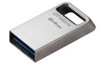 USB 3.2 Flash Drive DataTraveler micro, šoninis vaizdas su metaliniu korpusu