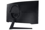 Monitorius Samsung LC34G55TWWPXEN, matomas iš šono, rodo posvyrio kampą