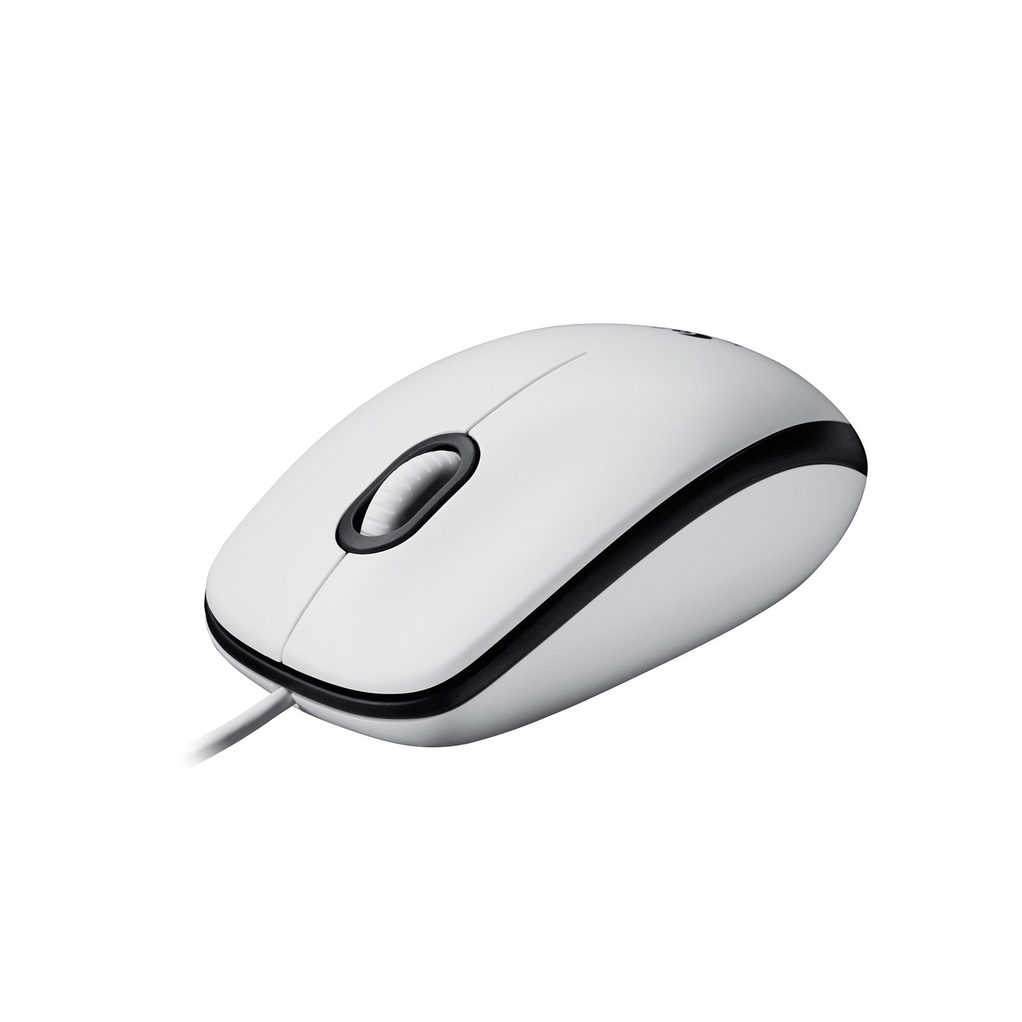 c53c27ef-fe8b-417a-803d-e01854a5132d Pelė Logitech M100, laidinė, USB-A, balta, iš šono