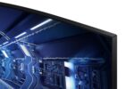 Monitorius Samsung LC34G55TWWPXEN, šoninis vaizdas su posvyrio reguliavimu