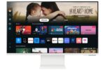 Monitorius Samsung LS32DM801UUXDU, vaizdas iš šono su VESA tvirtinimu