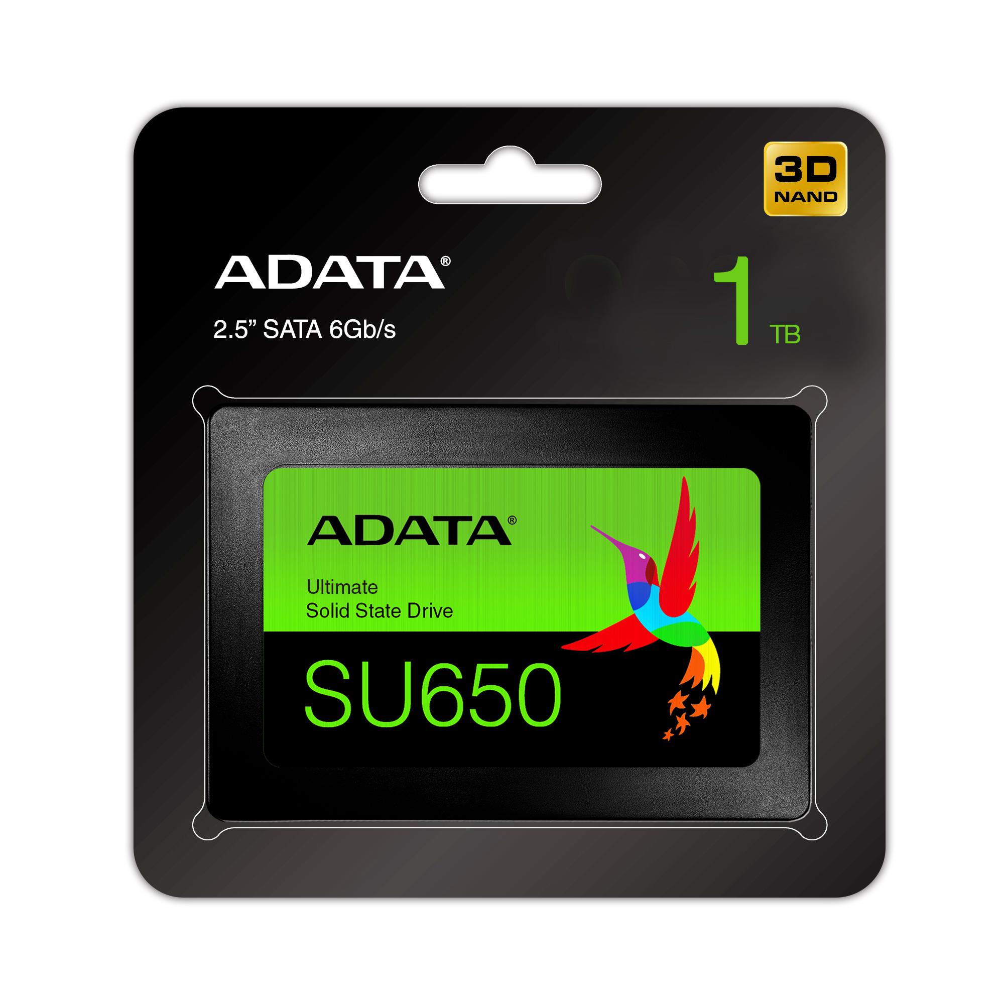 c9249bb0-4106-4fd3-a6f2-9d5a1316ebd3 ADATA Ultimate SU650 1000 GB SSD, 2.5" form factor, top view