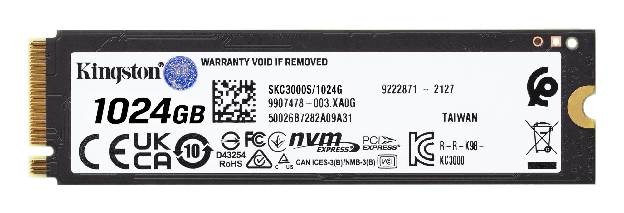 ca8d4908-6e21-4e29-8b54-765f66e3ba89 Kingston KC3000 SSD M.2 2280 su PCIe 4.0 NVMe sąsaja, šoninis vaizdas