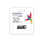 USB atmintinė ADATA UR340, 32 GB, juoda, matoma iš šono
