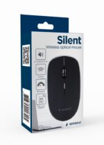 Pelė Gembird Silent Wireless Optical Mouse, šoninis vaizdas su USB Nano-imtuvu