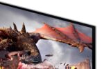 Monitorius Samsung LS32DG802SUXDU, šoninis vaizdas su HDMI prievadais