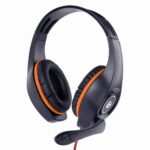 Gembird GHS-05-O žaidimų ausinės su įmontuotu mikrofonu ir 3.5 mm jungtimi