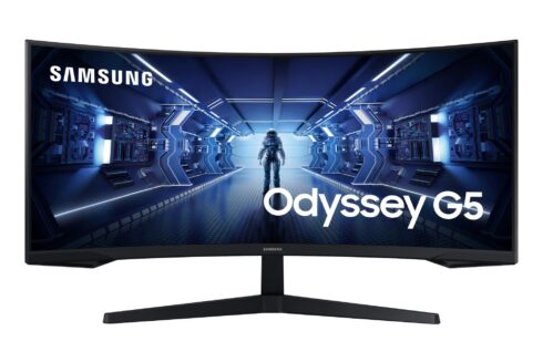 Samsung Curved Monitor LC34G55TWWPXEN, 34 colių, UWQHD, 165 Hz