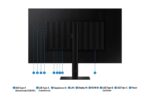 Monitorius Samsung LS32D800UAUXEN, šoninis vaizdas su VESA tvirtinimu