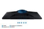 Monitorius Samsung LS27DG302EUXEN, vaizdas iš šono su reguliuojamu aukščiu