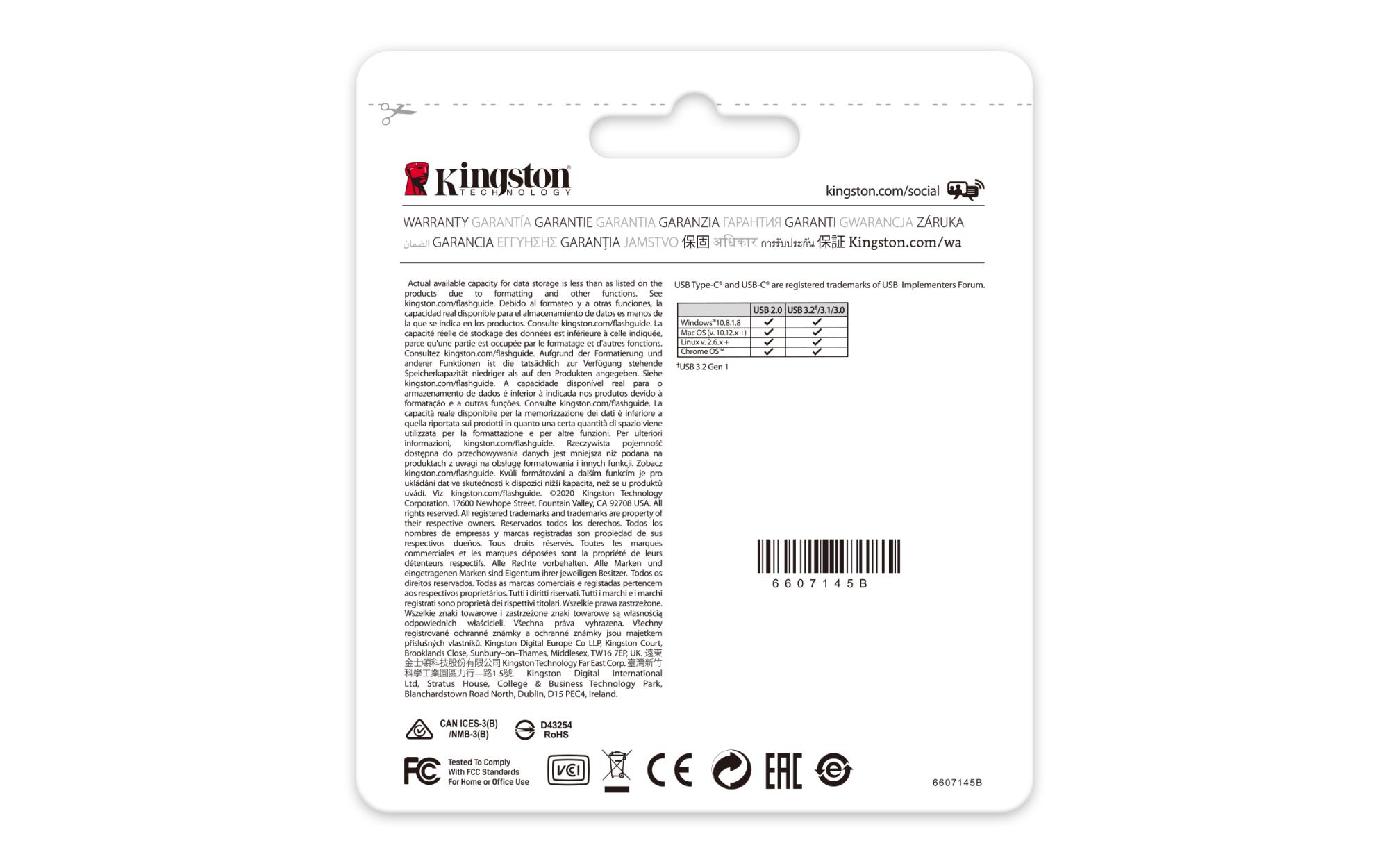 e2c0f9f7-48a2-4eb0-83cd-bfd8f8d8c7be USB atmintinė Kingston DataTraveler 70, šoninis vaizdas su USB-C jungtimi