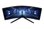 Monitorius Samsung LC34G55TWWPXEN, šoninis vaizdas su posvyrio reguliavimu