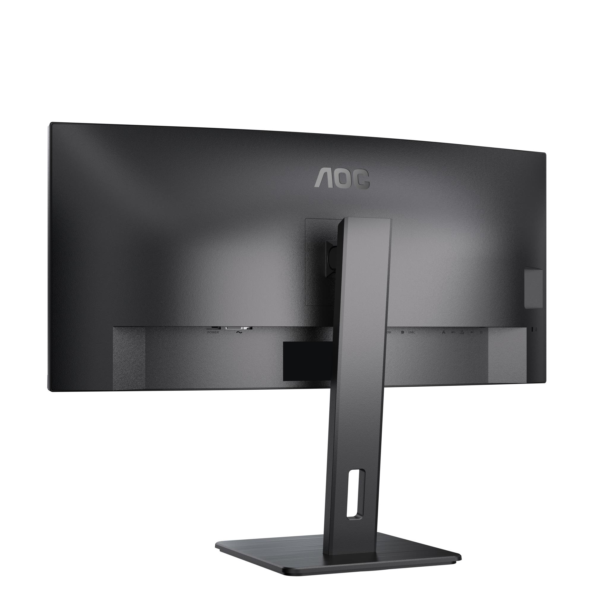 e59ce803-9cff-489d-a45e-4e64d9744181 Monitorius AOC CU34P3CV, šoninis vaizdas su plonu rėmeliu