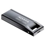 USB atmintinė ADATA UR340 32 GB, juoda, matomas šoninis vaizdas