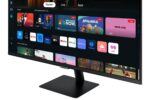 Monitorius Samsung LS32DM702UUXDU, matomas iš šono su HDMI prievadais