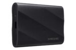 Samsung MU-PG1T0B/EU Portable SSD T9 1TB, šoninis vaizdas su jungtimis