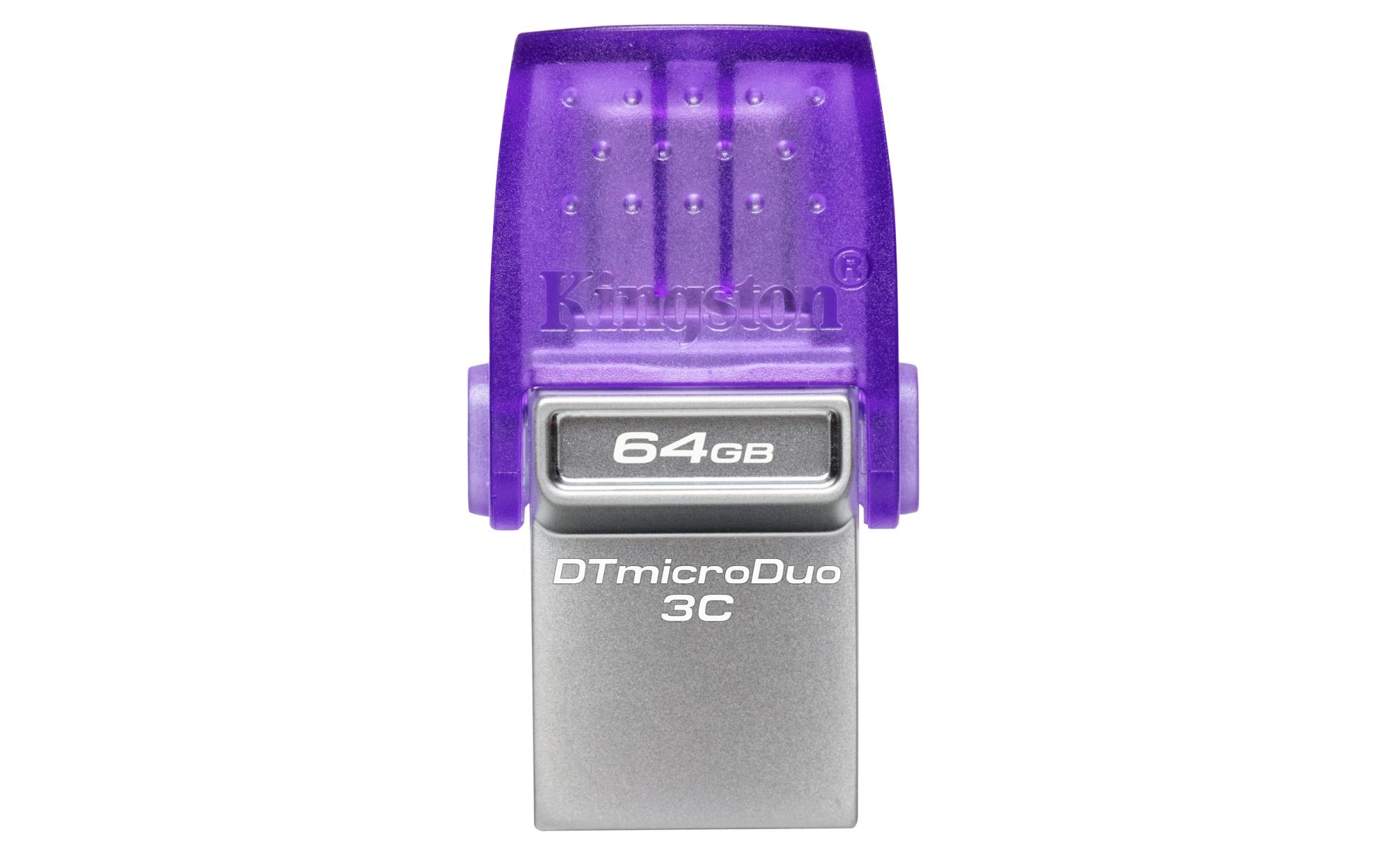 ec9aaf49-ad0c-4264-a0e9-f08d4c09952a USB atmintinė Kingston DataTraveler DT Micro Duo 3C, matoma iš šono